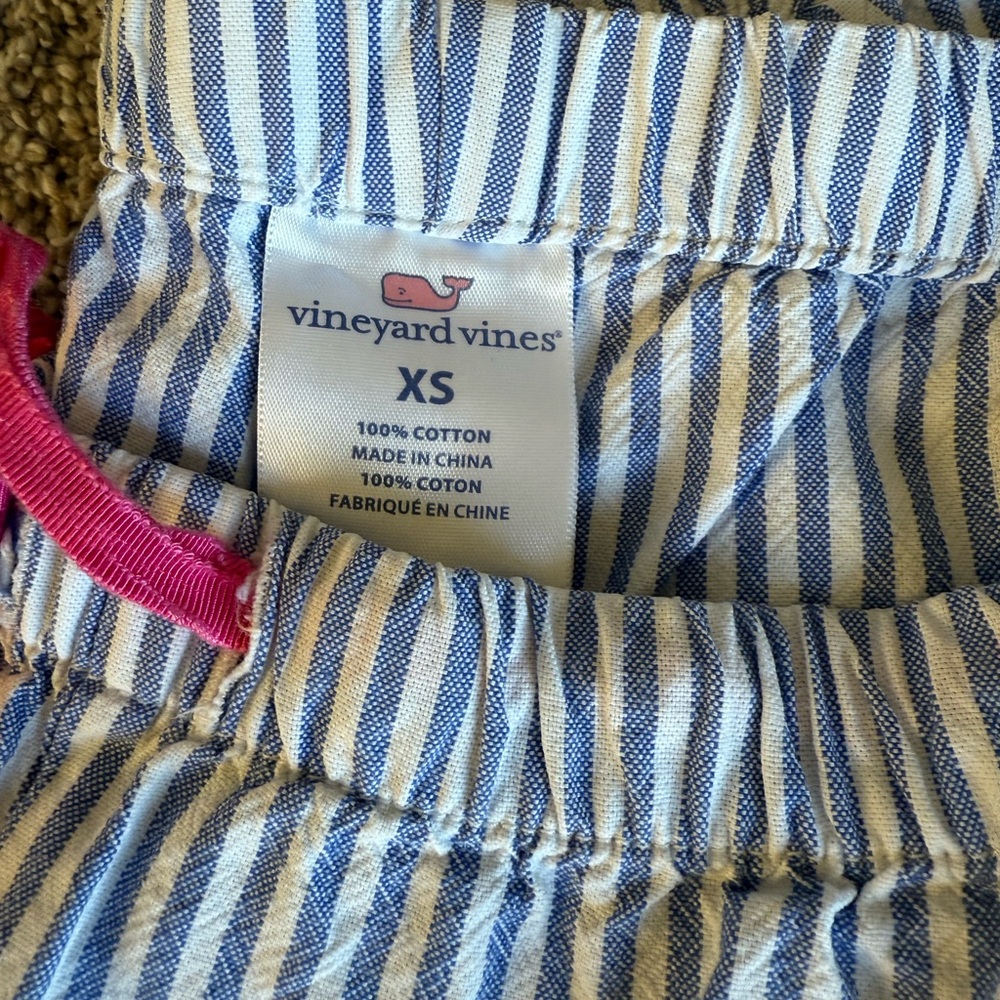 Vineyard Vines Blue and Pink Striped Women’s Cotton Pajama Set - Picture 3 of 5